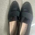 via spiga  Black Patent Leather Chunky Platform Slip on Loafers Size 9 Photo 3