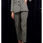 Sister Jane Anthropologie Starry Night Trouser‎ Pants Metallic Shimmer Sz M Black Size M Photo 2