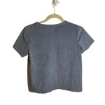 William B  BLUE FAUX SUEDE SHORT SLEEVE TOP Photo 1