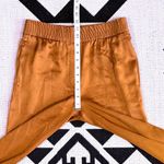 Haider Ackerman Satin Straight Leg Elastic Waist Trousers Size 36 Orange Photo 2