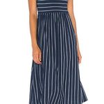 BCBGMAXAZRIA Twist Back Midi Stripe Dress Photo 0