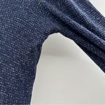 Rachel Pally  Ada Navy Blue Metallic Rib Long Sleeve‎ Mock Neck Sweater Sz M Photo 10