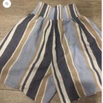 One 5 One  Women's High Waist Striped Shorts - Blue, Brown, Cream Photo 1