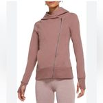 Nike  Mauve Zipper Yoga Full Zip Hoodie Women xs asymmetrical zip pockets hood Photo 8