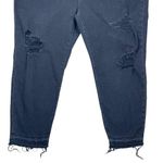 Madewell  High Rise Distressed The Mom Jeans Ankle Crop Black Size 36 Photo 4