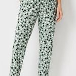 Ann Taylor  Pants Women MEDIUM TALL Green Black White Polka Dot Easy Ankle Photo 2