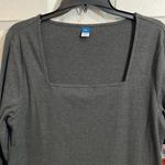 Old Navy NWT -  Women’s Gray Long Sleeved Square Neck Bodysuit Size XXL Photo 1