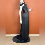 Maryam Torabi custom black maxi dress formal gown in soft fabric. E48 Blue Size 6 Photo 4