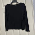 Lafayette 148 Sequin Embellished Neckline Long Sleeve T Shirt Top L Large Photo 1
