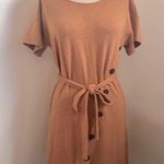 Anthropologie Sunday in Brooklyn  Terracotta Tan Orange Button Dress Small Photo 1