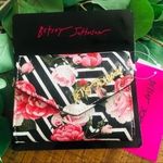 Betsey Johnson Floral Stripe Trifold Wallet NWT Photo 1