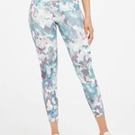 Spanx Womens Pants Green Painted Camo Leggings Elastic Waist Stretch Size Medium Photo 0