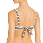 Vitamin A  Demi Underwire Bikini Swim Top Striped White Black $125 NWT Size Small Photo 1