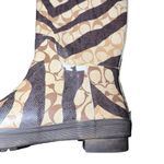 Coach women's  Rain Boots Pammie Zebra Signature Khaki   Size 8 B Photo 10