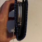 HARRIS TWEED NWTS GLEN APPIN BLUE & BLACK PLAID WALLET SILVER KISS LOCK CLOSURE Photo 11