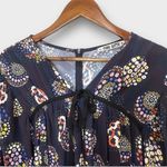 Ciao Lucia Terina Floral Midi Dress Navy Boho Romantic Long Sleeve XS NWT Blue Photo 8