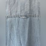 American Eagle  Fit Flare Blue Chambray Denim Dress Long Sleeve Button Up Size S Photo 2