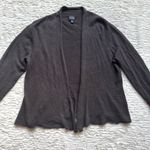 Eileen Fisher Silk Cashmere Cardigan S Chocolate Brown Open Front Flare Sleeve Photo 1