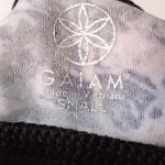 Gaiam Black Blue Lilac Lavender Navy Geo Geometric Print Strappy Sports Bra S Photo 3