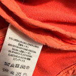 Free People  Moto‎ Jacket Size 4 Red Linen Blend Asymmetrical Zip Cropped Y2K Photo 5