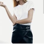 ZARA Black Faux Leather Mini Skirt Photo 2