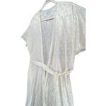 Vintage Lorraine Robe Womens M White Satin Floral Lace Feminine Boho Romantic Size M Photo 1