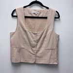 We Wore What  Scoop Tailored Vest Top, Safari Multi Tan | Size Medium Photo 2