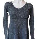 Vocal | Grey Tunic Top with Faith Cross & Wings, Sz S Photo 6