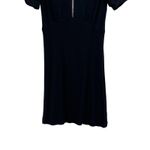 Reformation  Kinglsey Mini Dress Zipper Front Short Sleeve Black‎ Size Small Photo 6