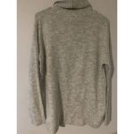 Lee Sweater Gray Marble Ribbed Detail Turtle Neck Size Medium Soft Split Sides Photo 1