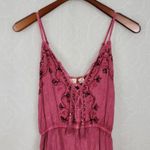 Beach By Exist Womens Romper Small Pink V-Neck Tassels Spaghetti Strap Photo 8