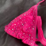 💕 One Size Skimpy Hot Pink Rhinestone Crystal Bikini Top 💕 Photo 8