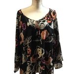 True Beauty By Emme Flowy Blouse Orange Size 16W Photo 0