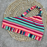 Blackbough NWT  Multicolor Stripes Bikini One Shoulder Top & Bottom Size S Photo 4