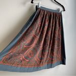 Vintage Anne Crimmins Umi Collections Silk Skirt Paisley Circle 25" Sz 6 Pockets Photo 1