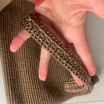 The Sak  Crochet Knit Hobo Bag Brown Neutral Small Purse Boho Classic Photo 8