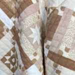 Lands' End Tan Cream Quilted Patchwork Quilt Crewneck Sweatshirt Top Womens 1X Photo 5