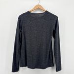 Outdoor Voices CloudKnit Womens Black Heather Long Sleeve Thumbhole Shirt Small Photo 3