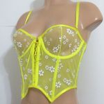 NWOT Savage X Fenty Daisy Yellow Puff Daisy Unlined Bustier Sz M Size M Photo 7