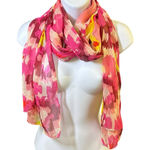 Unbranded Women's Berry Pink Yellow‎ PRINTED WRAP Scarf 20"x84" Photo 0