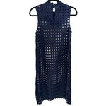 Maeve Anthropologie‎  Circle Lace Shift Dress Navy S Photo 5