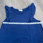Ninexis Boutique Women’s Navy Blue Ruffle shoulder top Medium Photo 5