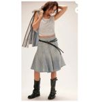 Free People Candace Stripe Cotton & Linen Skirt Size Small Photo 3