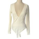 Free People  Intimidately Cream V-Neck Bodysuit Size XS Photo 7