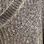 Hippie Rose  Charcoal Chenille V-Neck Sweater Oversized Cozy Indie Soft L Photo 4