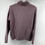 CAbi Park City Sweater Knit 3/4 Zipper Turtleneck Ribbed Knitted Lilac Medium Photo 4