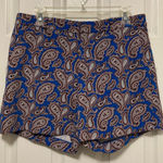 Banana Republic  Blue Paisley Chino Shorts Photo 0
