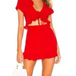 Revolve Red Open Tie Dress Photo 0