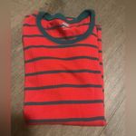 Old Navy Red and Green Striped Womens Long Sleeve Photo 1