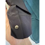 Derek Lam Crosby 10 Silk Button Up Black Blue Size 2 Removable Collar NEW Photo 7